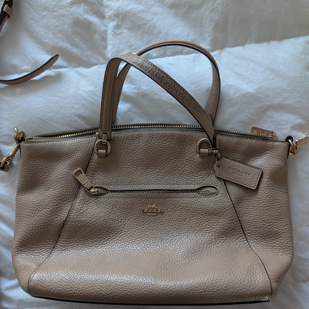 Coach Tan Leather Women's Bag - Picture 2 of 6